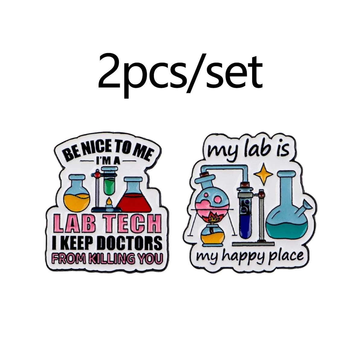 Cute Animals Enamel Pines Doctor Chemistry Quotes Brooch Metal Pins Badge on Backpack Clothing Accessories Fashion Jewelry Gifts