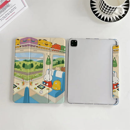 New Cartoon Rabbit Case for iPad Pro 11 2025 2024 Air iPad 10th Air 5 4 10.9 Ipad 7 8 9 10.2 5 6 9.7 inch Air3 10.5 mini 6 Cases