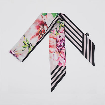 2024 New Luxury Brand Scarf Tarot Women Scarf Bag Hair Skinny Silk Scarves Design Foulard Neckerchief Headband For Ladies