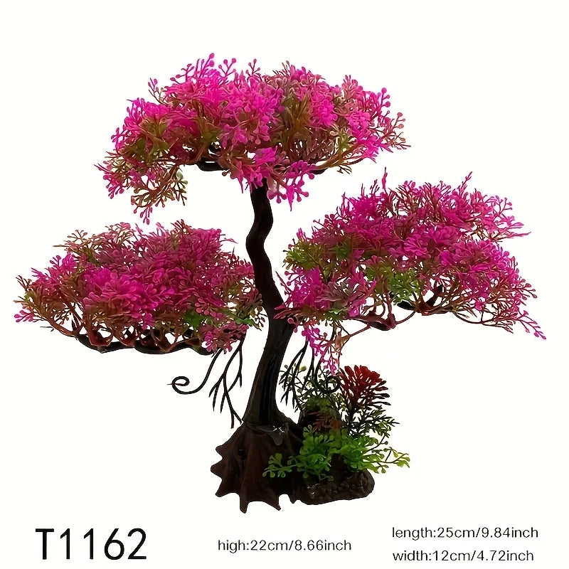 Aquarium Simulation Plants Fish Tank Landscaping Decorations Plastic Water Plants Flowers Trees Rocks Ornaments Accessories