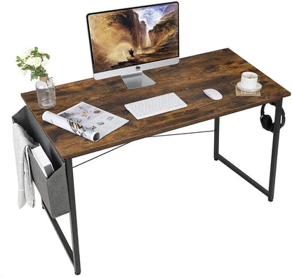 Homfa Desk PC Table 120x60cm Desktop Computer Desk with Storage Bag Laptop Table School Furniture Commercial load 100Kg