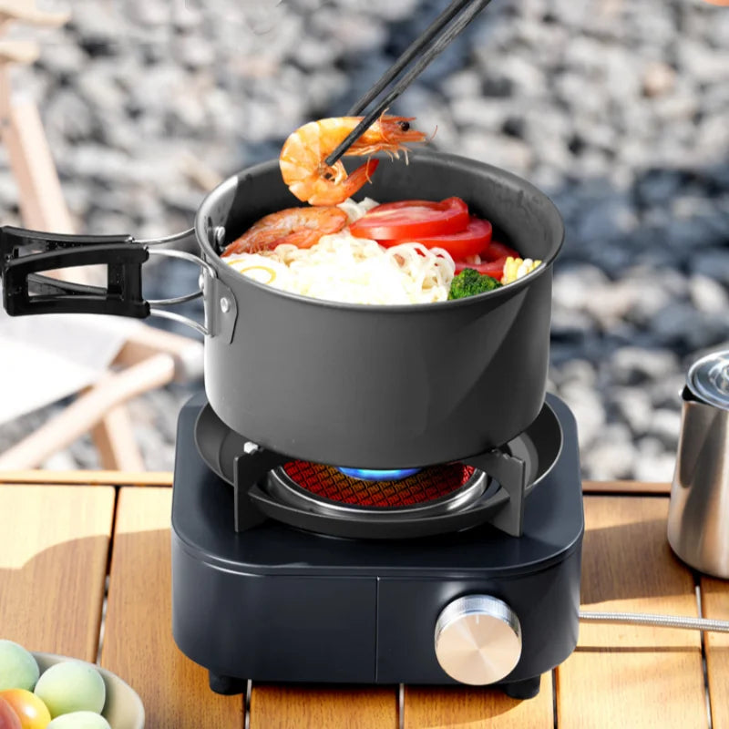 Portable Outdoor Gas Stove, Windproof Design Camping Stove, Multifunctional Outdoor Picnic Stove, Suitable for Camping Trips