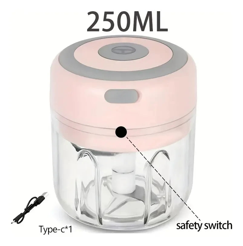 Meat Grinder, Vegetable Chopper, Electric Garlic Chopper, USB Rechargeable Mini Chopper, Small Food Processor, Vegetable Mixer