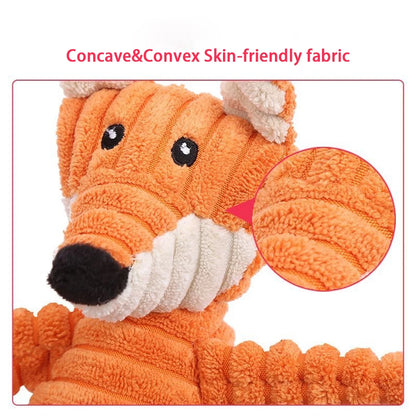 Dog Cat Companion Toys Durable Plush Speak Out Relieve Boredom Doll Fox Doll Comfort Companionship Cat Pet Supplies