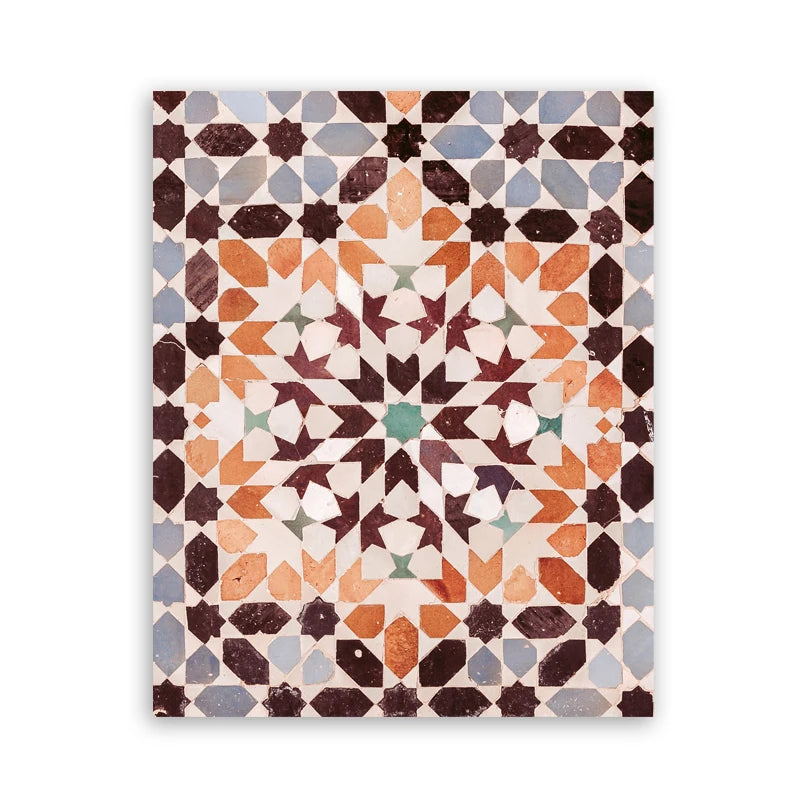 Moroccan Wall Art Canvas Print Marrakesh Architecture Poster Boho Wall Decor Terracotta Art Picture Decoration Painting for Home