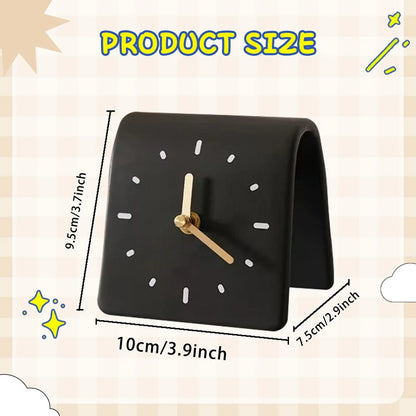 Desk Clock Modern Art Shelf Clock Decorative Silent Desktop Ornament for Desk Kids Room Office Countertop Housewarming Gift