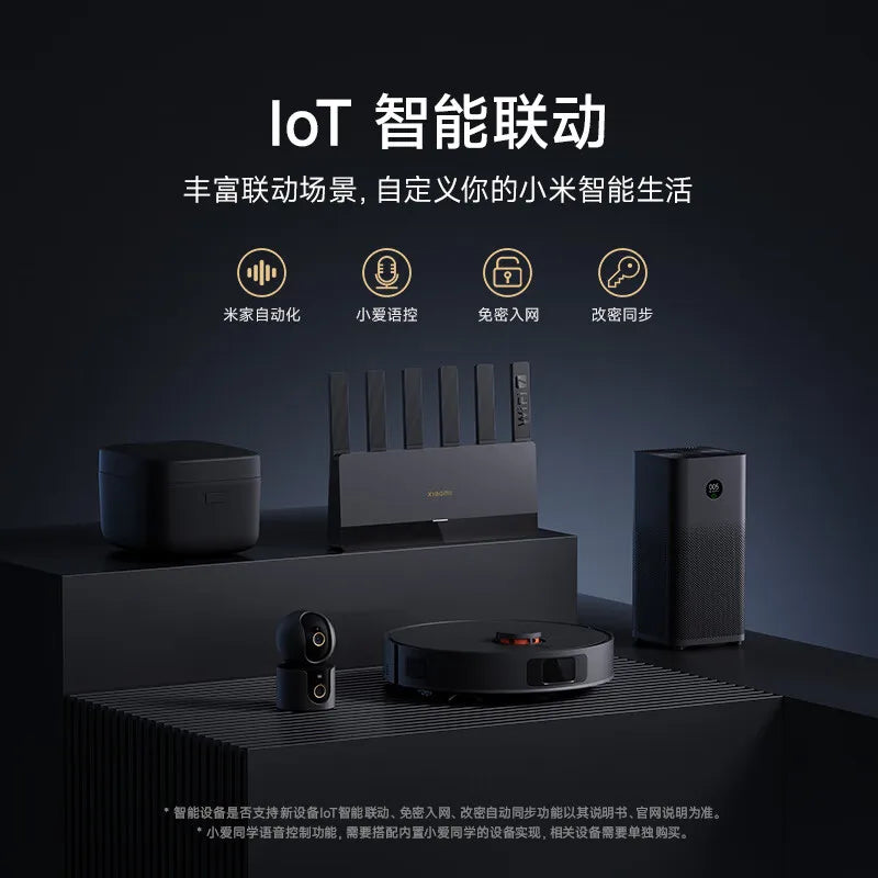 Xiaomi Router BE6500 Wi-Fi 7 4-Core 2.5G Ethernet Port lOT Intelligent Linkage Mesh Networking MLO Dual Bands Mijia APP Control