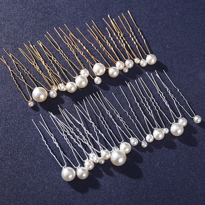 18Pcs Pearl Hair Pin Clips For Women Bride Wedding Hair Accessories Barrettes Head Jewelry Headpiece