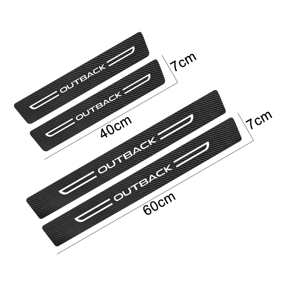 For Subaru Forester XV Outback WRX BRZ Ascent Tribeca Exiga Car Anti-scratch Accessories Auto Door Sill Protective Stickers