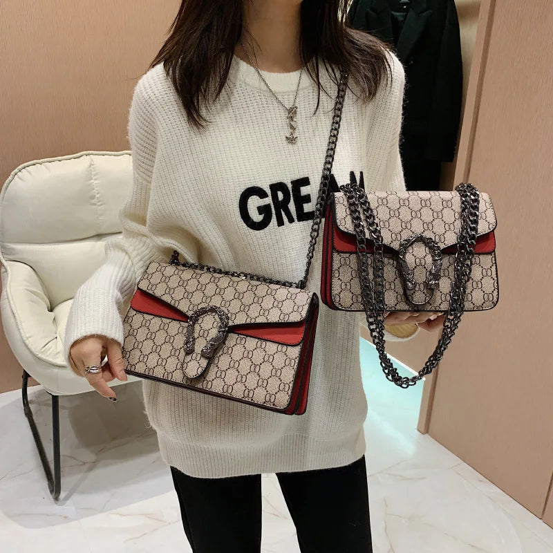 Fashion Popular Women's Bag Trend Brand Retro Chain Shoulder Bag High Quality Ladies Crossbody Bag Designer Luxury Handbag