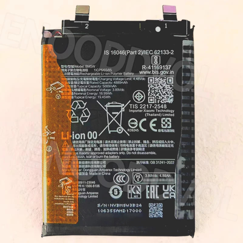 100% NEW 5000mAh Li-ion Battery for Xiaomi 14T Pro High Quality Battery BM5W Bateria for Xiaomi Fast Shipping + Free Tools