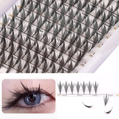 New Comic Eyelash Fan Anime Spire Individual Feather Shaped Eyelash Extensions Manga Elf Style Lashes Extensions Cosplay  Makeup