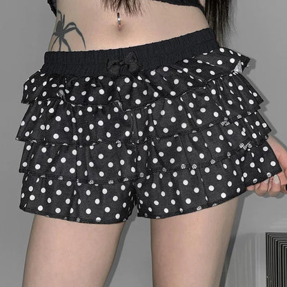 2026 Summer New Women's Layered Mini Skirt with High Waist and Elastic Waist  Y2K Gothic  Party Versatile Fashion Short Skirt