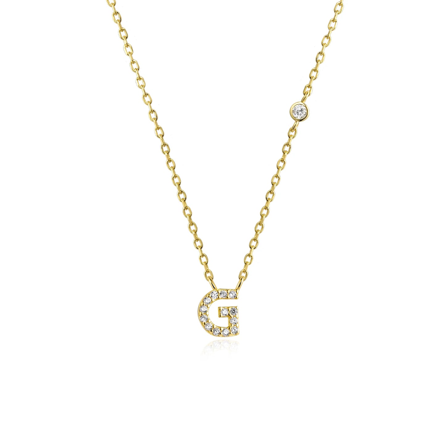 VEWANT New 925 Sterling Silver Monogram Initial Letter A M Pendant Long Chain Necklace Crystal Fine Jewelry Luxury Fine Jewelry