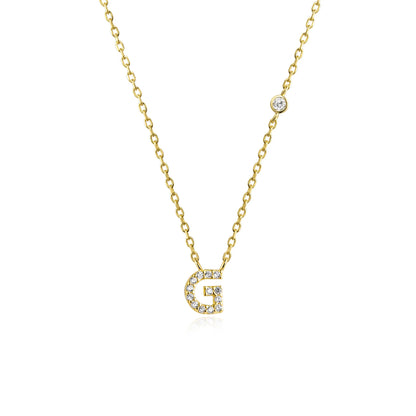 VEWANT New 925 Sterling Silver Monogram Initial Letter A M Pendant Long Chain Necklace Crystal Fine Jewelry Luxury Fine Jewelry