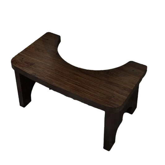 Bamboo Toilet Stool Bathroom Waterproof Non Slide Poop Seat Adult Holder Washroom Closestool Squat Bench for Home Travel