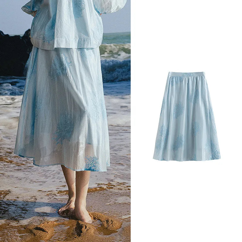 TOYOUTH Women Skirt 2025 Summer New Skirt 8520013