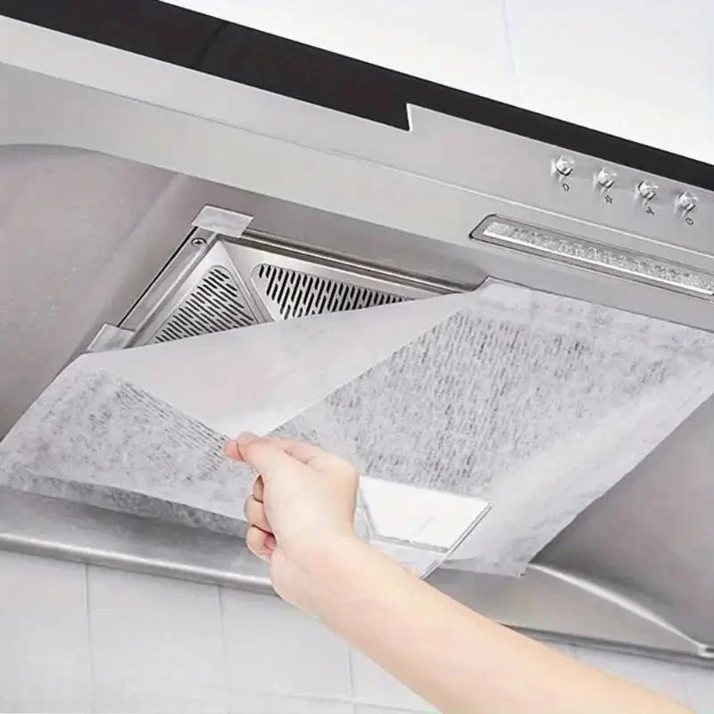 Heavy-Duty Range Hood Filters - Oil-Absorbing Mesh Covers for Kitchen Ventilation, Easy Install