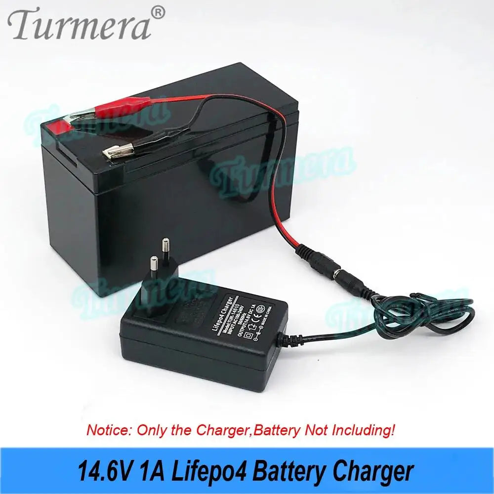 Turmera 12V 7A Lifepo4 Battery Box with 4S 40A Balance BMS 1X4 32650 32700 Holder Replace Lead-Acid Battery Use (Only Empty Box)