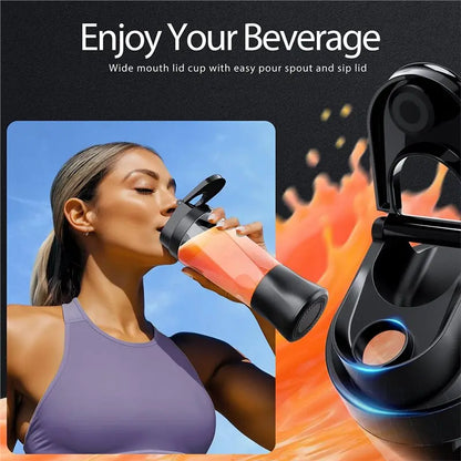 B89B-Portable Blender, Cordless USB Rechargeable Mini Smoothie Maker Multi-Functional Fruit Blender For Home Office Travel Usage