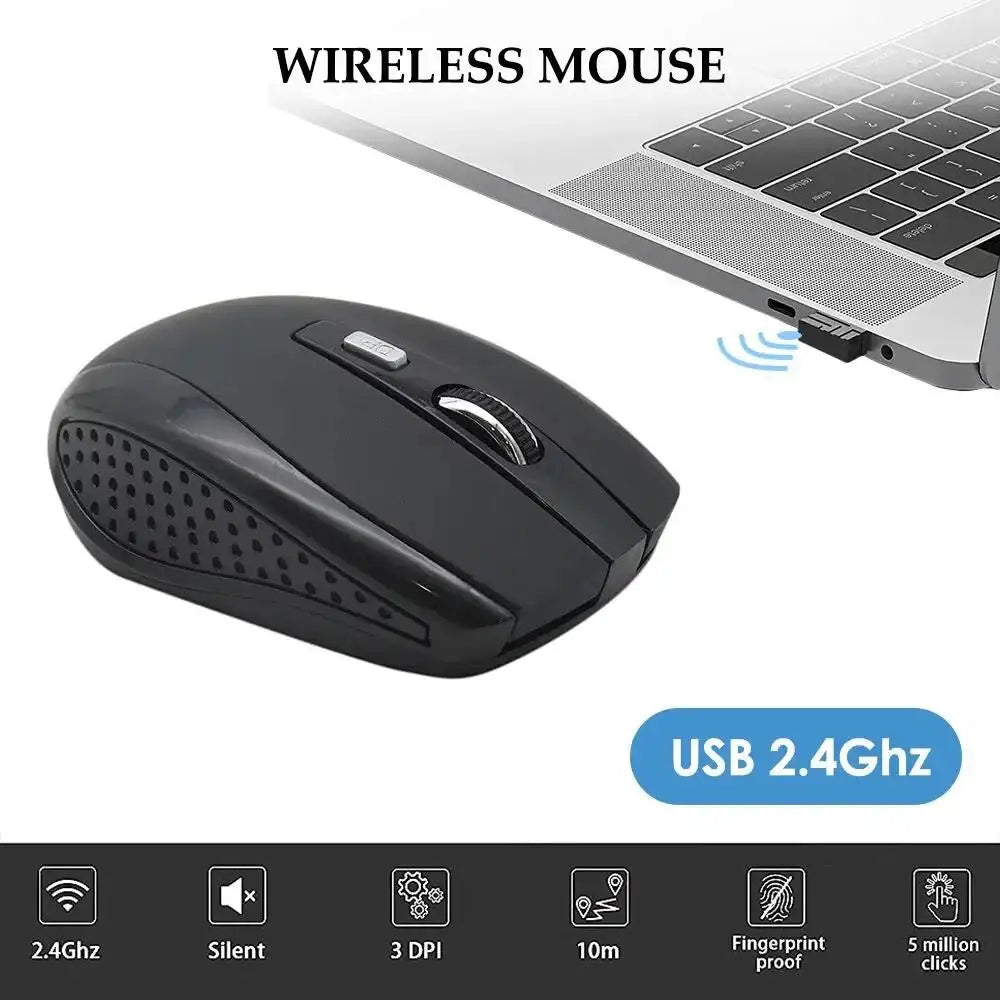 2.4G Wireless Mouse 2.4Ghz Gaming Mouse Ergonomic Design Wireless Mouse Slim Mini Noiseless Mice DPI1600 For Macbook PC Laptops