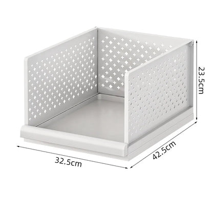 Stackable Closet Drawer Organizers Multifunction Home Foldable Wardrobe Storage Shelves for Clothes
