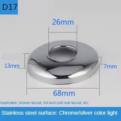 2PCS 1/2"3/4"Faucet Decorative Cover Stainless Steel Water Pipe Connector Heighten Valve Panel Shower Kitchen Faucet Accessories