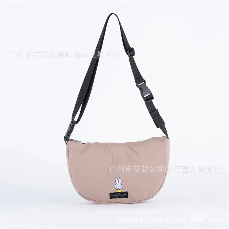 Cute Miffy Rabbit Crossbody Bag Cartoon Creative Folding Handbag Fashionable Underarm Bag Miffy Rabbit Cute Crossbody Bag