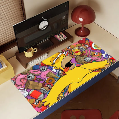 The S-simpsons Cartoon Mouse Pad For Office Gaming And Keyboards Non-Slip Large Waterproof