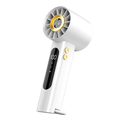 Portable Mini Hand Fan Built-in Compass 100 Gears LED USB Charging Long Lasting Fan for Outdoor Travel