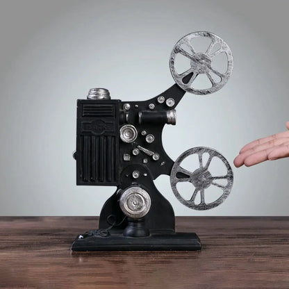 Resin Craft Movie Film Projector Sculpture Exquisite Lightweight Cinema Projector Ornaments Handmade Projector Model Home Decor