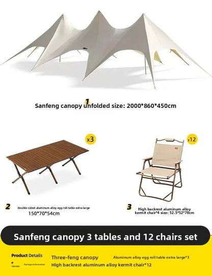 Tent, Large Outdoor Giant Camp, Rain and Sun Protection, Suitable for Outdoor Camping