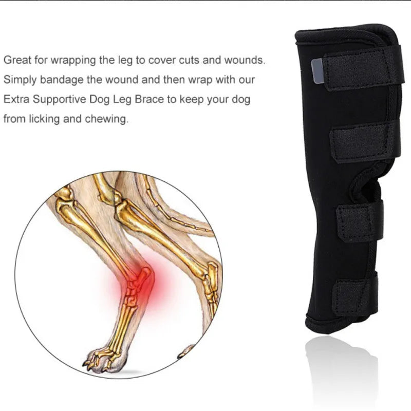 Leg Knee Pads for Dogs Recovery Bandage Anti-Lick Wound Dog Arthritis Auxiliary Fixed Joint Protector Dog Accessories