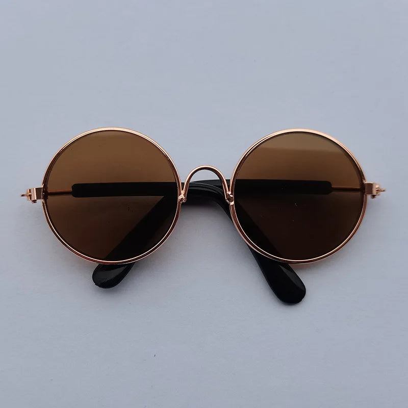 Lovely Vintage Round Cat Sunglasses Reflection Eye Wear Glasses For Small Dog Cat Pet Photos Pet Products Props Accessories