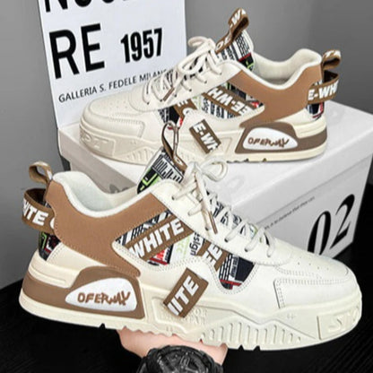 Casual Fashion Leather Sneakers New Skateboard Men Shoes Outdoor Running Sports Shoes Hiking Tennis Platform Luxury Footwear New