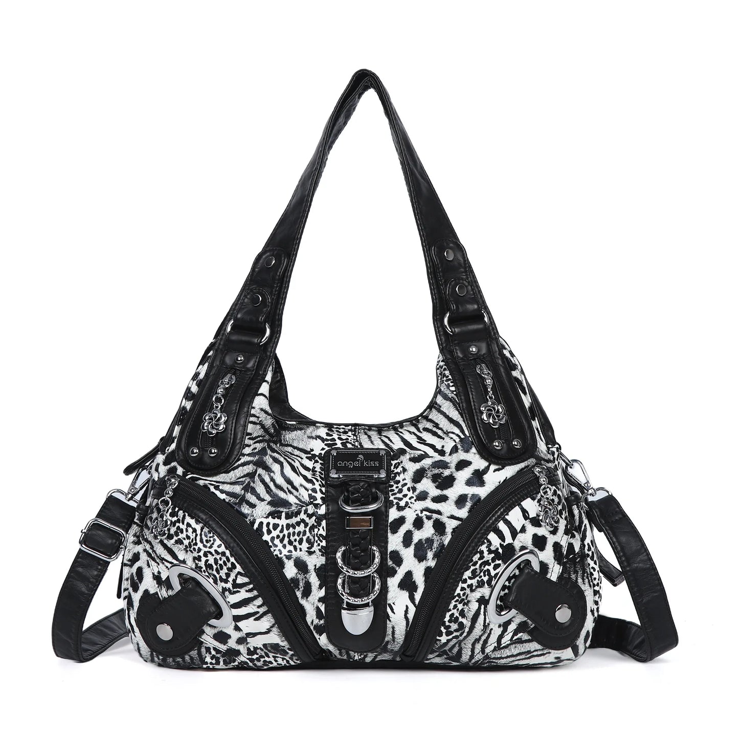 Angel Kiss Women Handbags Leopard Bag Top-handle Handbag Fashion Satchel Dumpling Pack Shoulder Bag Tote Bag Hobos Large Purse