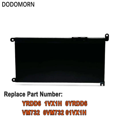 New YRDD6 Laptop Battery For Dell Inspiron 15 3000 3493 3582 3583 3593 Series High Quality 11.4V 42WH Fast Delivery 1VX1H VM732