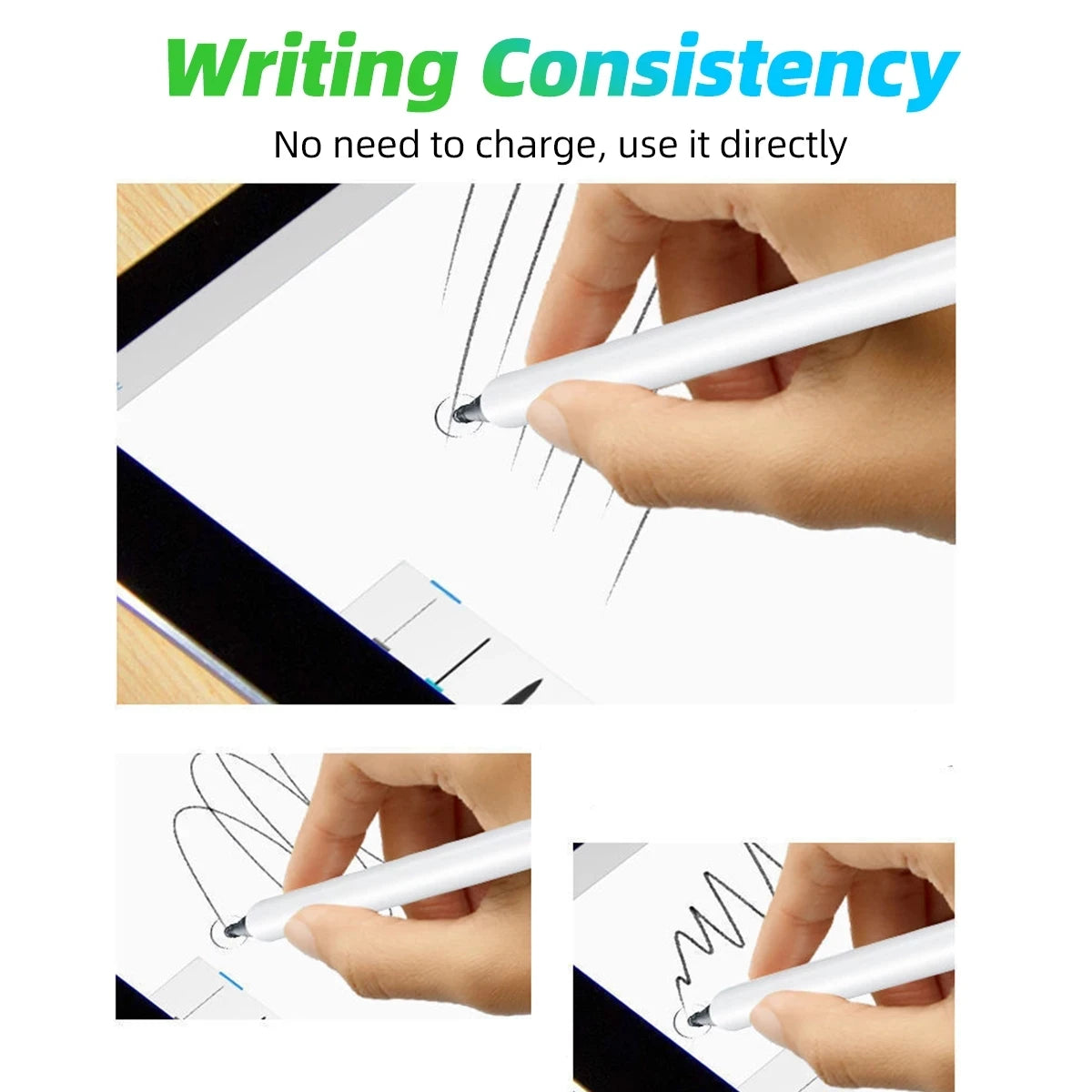 2 In 1 Stylus Pen For Smartphone Tablet Drawing Capacitive Pencil Universal Android Mobile Phone Screen Touch Pen For iPad mini