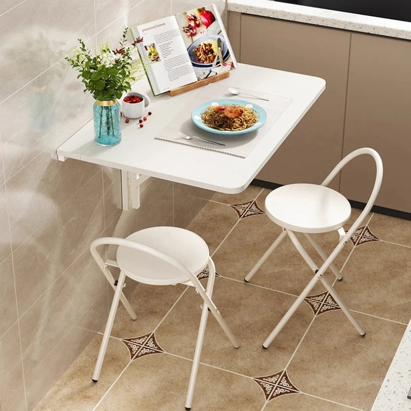 Wall Mounted Folding Table,Solid Wood Wall Mounted Dining Table,Hidden Wall Mounted Computer Desk,Multi-functional Foldable Tabl
