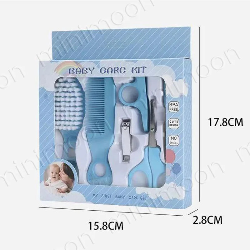 6-Piece Baby Grooming Kit & Hygiene Set, Safe Nail Clippers & Hair Brush Kit for Infant and Toddler Care