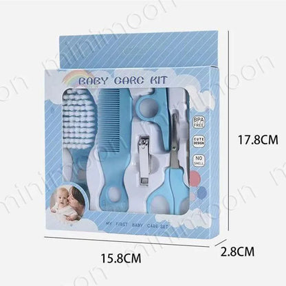 6-Piece Baby Grooming Kit & Hygiene Set, Safe Nail Clippers & Hair Brush Kit for Infant and Toddler Care