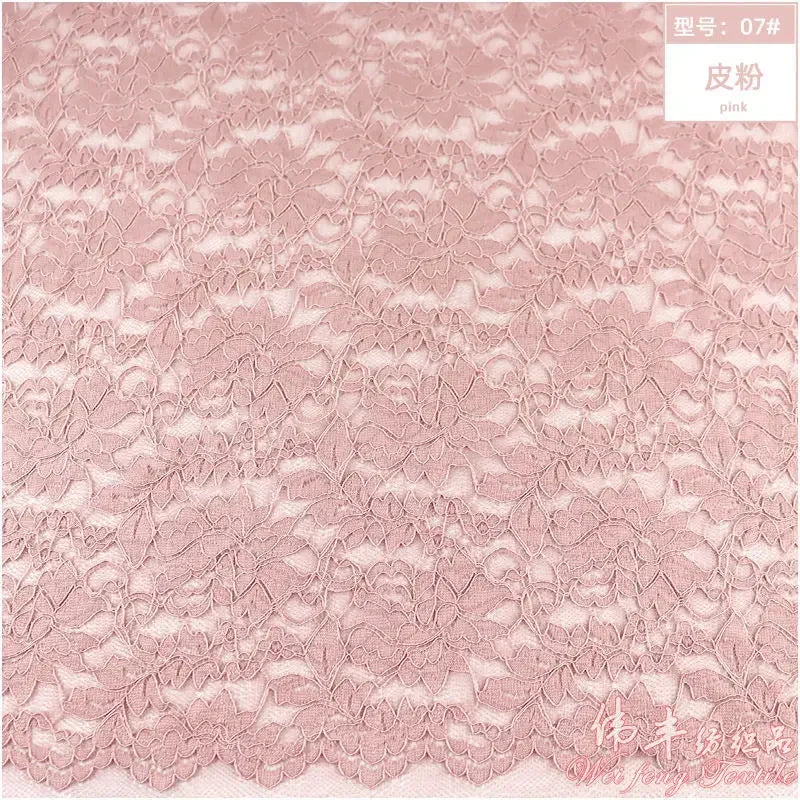 Lace Fabric Elastic By The Meter for Needlework Curtains Dresses Skirts Clothes DIY Sewing Comfortable Soft Cloth Red White Blue