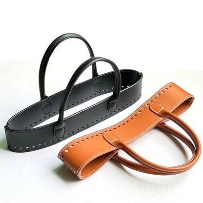 DIY Knitting Crochet Bag Accessories Set Genuine Leather Handles For PRADA Bag Handmade Making Woven Bag DIY Kit
