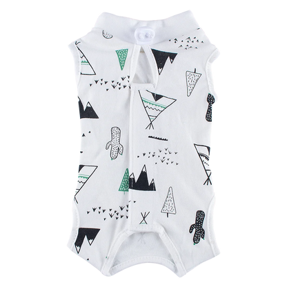 Animal Print Cat Anti-lick Sterilization Suit Pure Cotton Pet Vest Clothes for Puppy Cat Weaning Suit Surgery Recovery Clothing