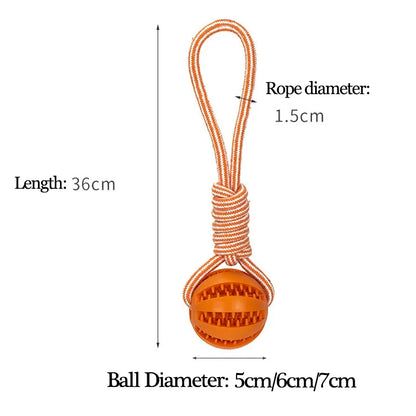 Leash dog toy Rubber leaky ball Pet products Grinding teeth cleaning teeth bite resistant Large, small dog interactive toy