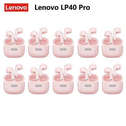 Lenovo LP40 Pro Headphones Wireless Bluetooth 5.4 TWS Hifi Stereo Earphones Gaming Sports Touch Control HD Call with Mic Earbuds