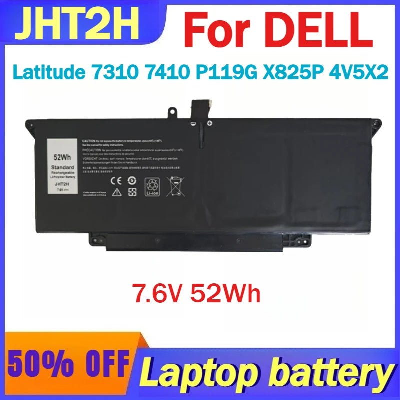 High-Quality 7.6V JHT2H Laptop Battery for Dell Latitude 7310 7410 Latitude 7410 Chromebook Enterprise Series