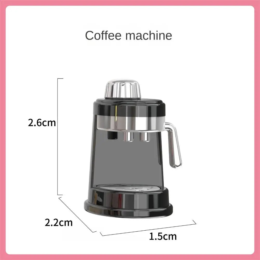 Coffee Maker Bookshelf Counter Table Model Electrical Model Decor Toy 1:12 Dollhouse Miniature Furniture Accessories