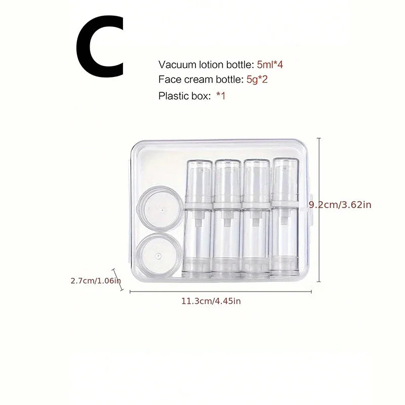 Travel Bottle Set Vacuum Bottle Spray Empty Bottle Water Emulsion Liquid Foundation Bottle Portable Essential Oil Bottle