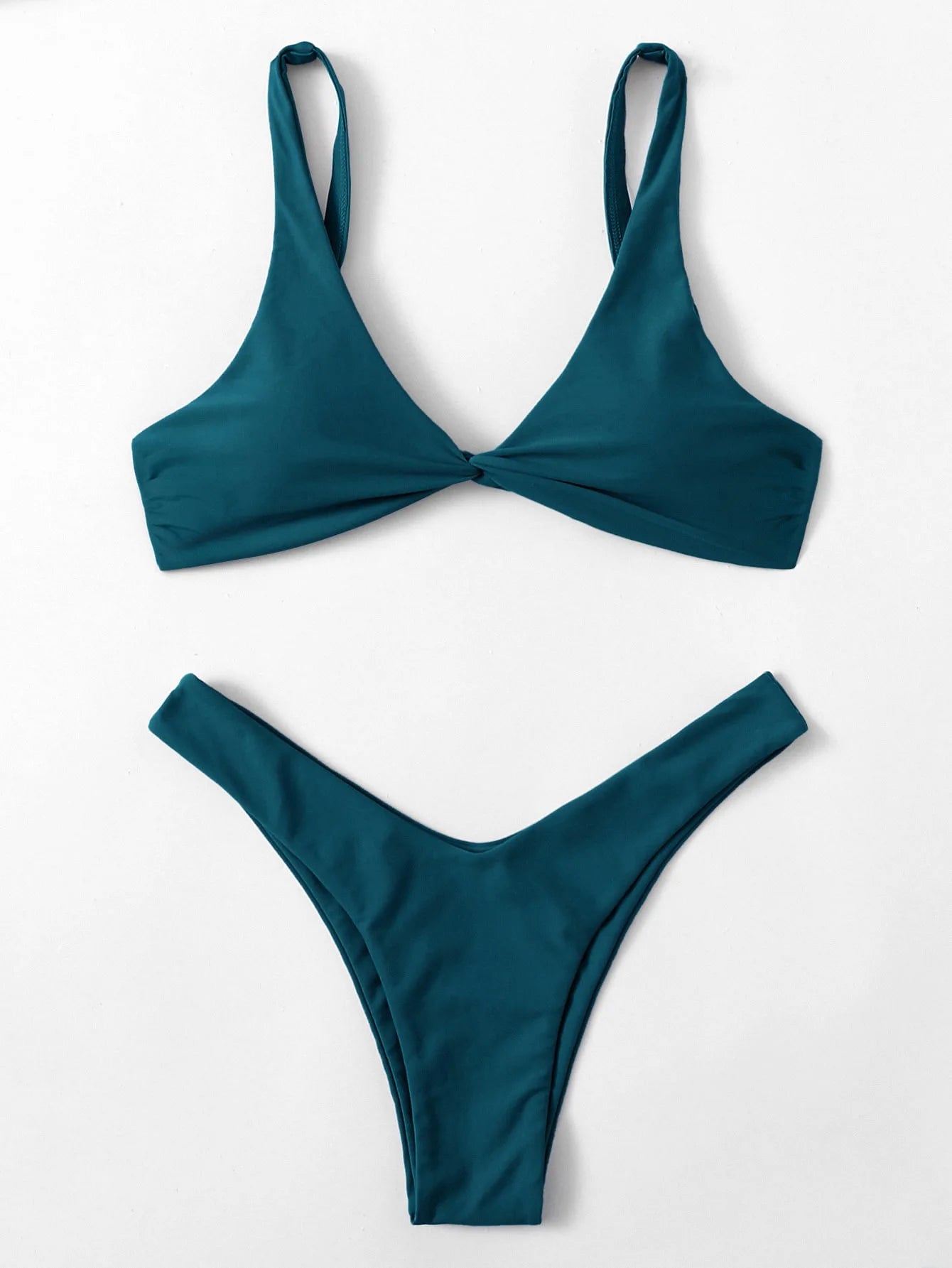 Simple Solid Bathing Suit Women Sexy Triangle Bandage Micro Bikini Swimsuit 2025 New Summer Beach Bathing Suit Two Piece Female